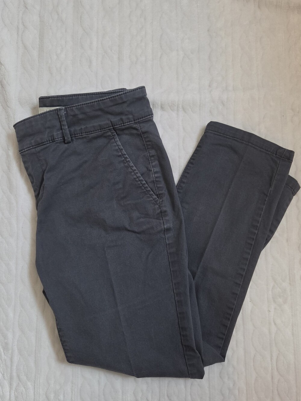 Loft Gray Formal Workwear Office Business Casual Chino Pants 6 Petite - Picture 1 of 5